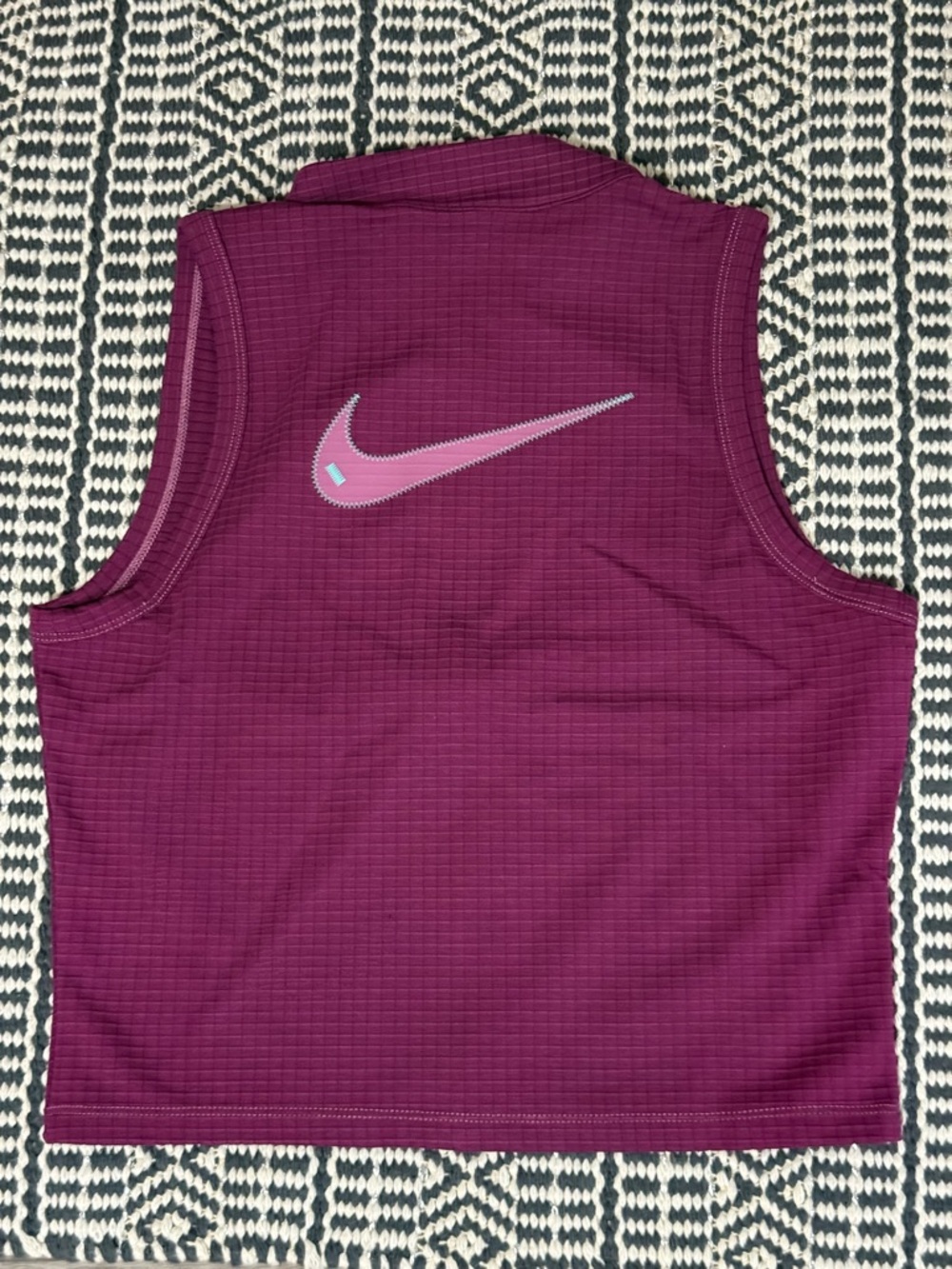 NIKE Stitch Swoosh Sleeveless Tank Top Vest Berry Purple Seafoam Green Turquoise